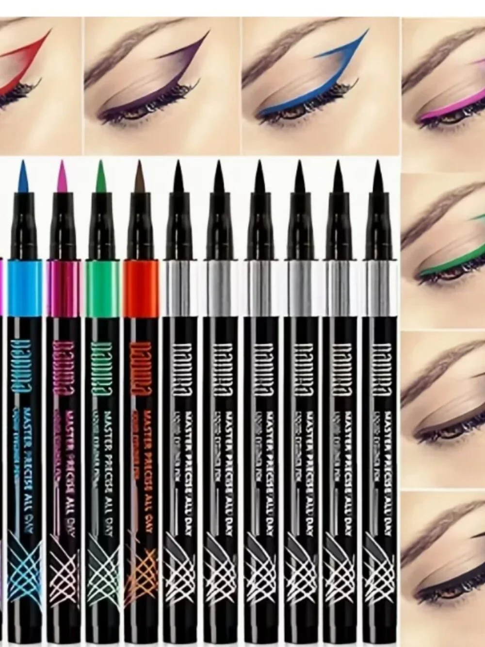Array of Vibrant Liquid Colorful Eyeliner - Choose from 7 Colors